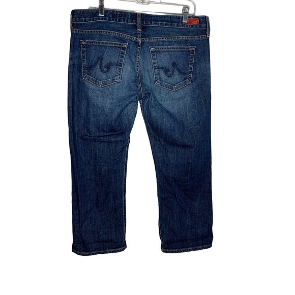 Adriano Goldschmeid The Tomboy Crop Jeans Size 32 Relaxed Straight Blue Denim - Picture 2 of 9